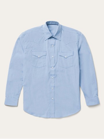 Blue End On End Solid Shirt