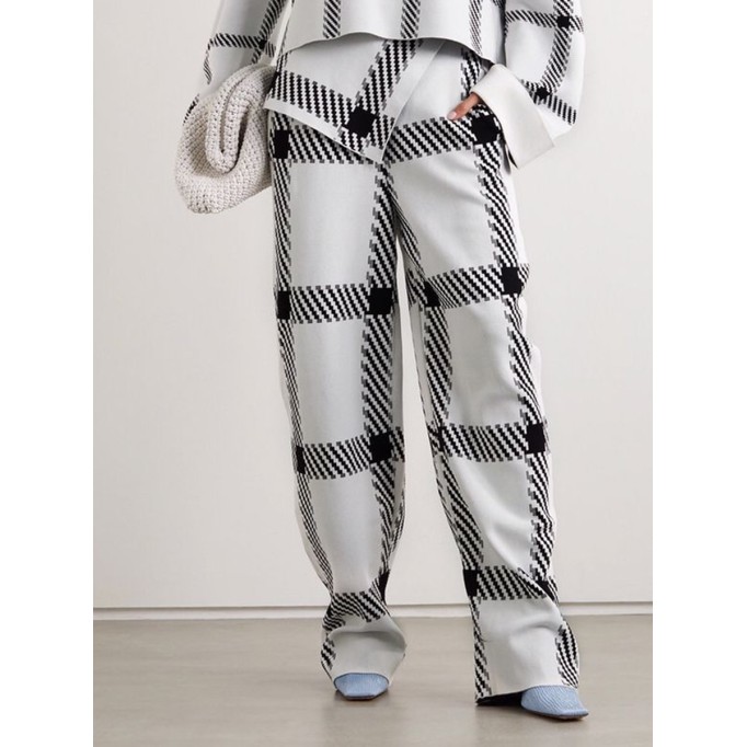 Casual irregular plaid two-piece set