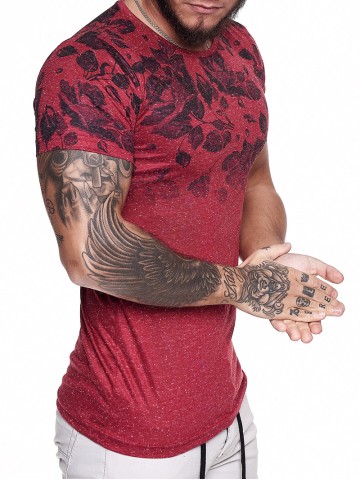 Men's casual pattern short sleeved T-shirt